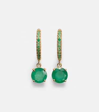 Boucles d'oreilles Grass Seed en or 18 ct et émeraudes | Ileana Makri