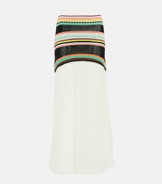 High-rise striped wool maxi skirt | Chloé