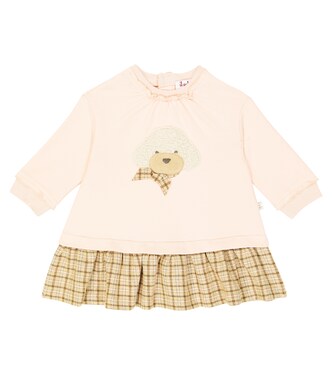Appliqué cotton-blend dress | Il Gufo