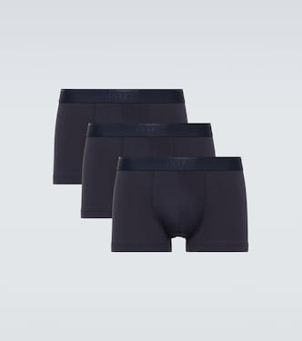 Set of 3 cotton-blend boxer briefs | Sunspel
