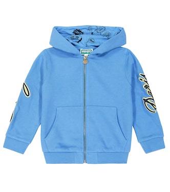 Logo appliqué cotton hoodie | Kenzo Kids