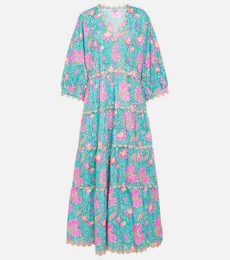 Robe longue en coton à fleurs | Juliet Dunn