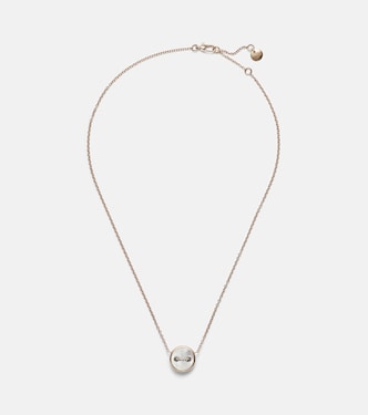 Pom Pom Dot 18kt rose gold pendant necklace with mother-of-pearl and diamonds | Pomellato