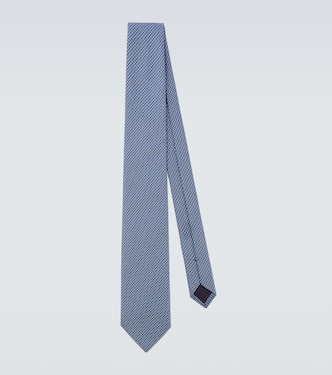 Silk jacquard tie | Charvet