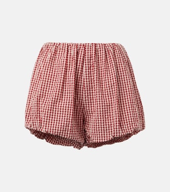 Aurelia gingham cotton shorts | Posse