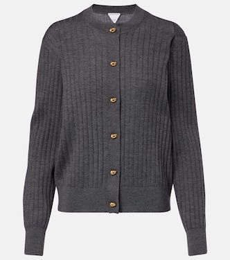 Knot ribbed-knit wool cardigan | Bottega Veneta