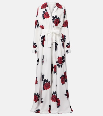 Robe chemise à fleurs | Norma Kamali