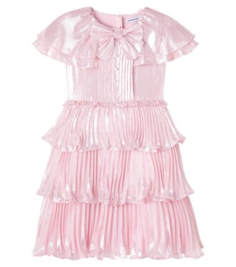 Tiered silk-blend dress | Self-Portrait Kids