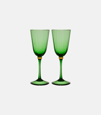 Rainbow set of 2 wine glasses | La DoubleJ