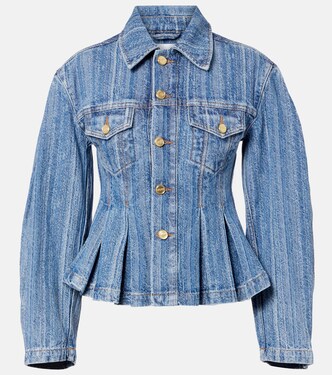 Peplum denim jacket | Ganni