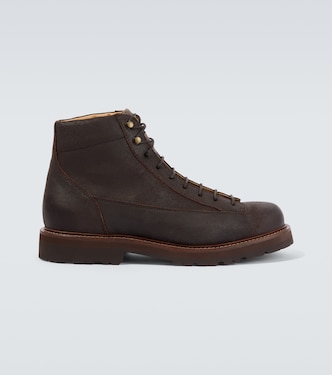Leather lace-up boots | Brunello Cucinelli