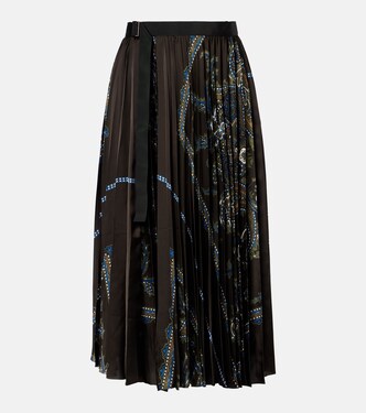 Paisley plissé midi skirt | Sacai
