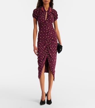 vivienne knit midi dress Vivienne Ribbed High Neck Knit Midi Dress- Chestnut