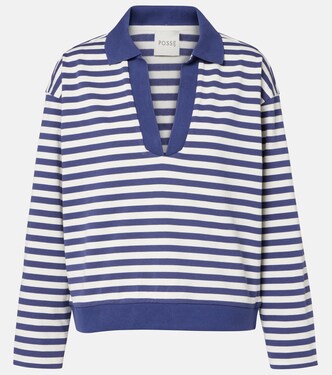 Haisley striped cotton polo shirt | Posse