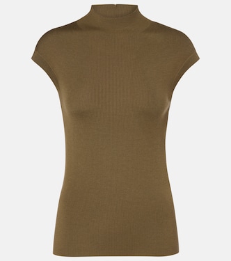 Ribbed-knit virgin wool top | Jardin des Orangers