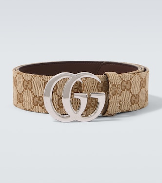 Flat Marmont GG Canvas belt  | Gucci