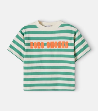 Logo striped cotton jersey T-shirt | Bobo Choses
