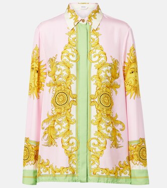 Printed silk twill shirt  | Versace
