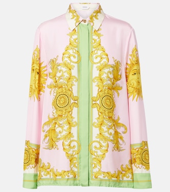 Printed silk twill shirt  | Versace