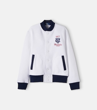 x Wimbledon刺绣棉质混纺棒球夹克 | Polo Ralph Lauren Kids