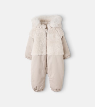 Baby Maevie hooded cotton-blend onesie | Donsje