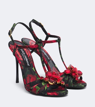 Sandali slingback floreali | Dolce&Gabbana