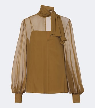Schluppenbluse aus Georgette | Valentino Garavani
