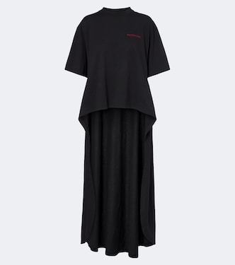 Asymmetric cotton jersey T-shirt | Balenciaga