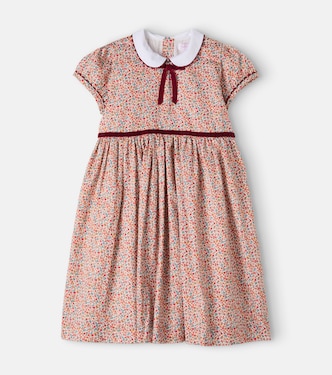 Melina bow-detail floral cotton dress  | La Coqueta