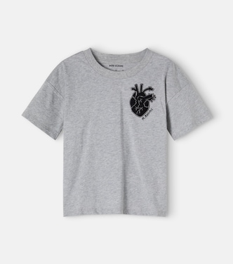 Embroidered cotton jersey T-shirt | Mini Rodini