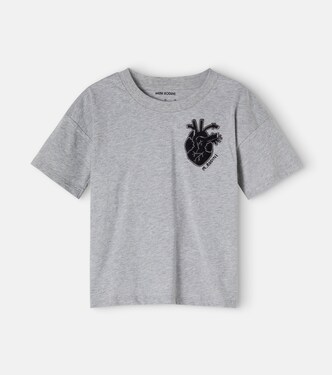 Embroidered cotton jersey T-shirt | Mini Rodini