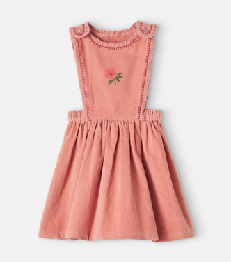 Embroidered cotton velvet dress | Emile et Ida
