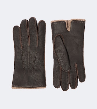 Leather and cashmere gloves | Thom Sweeney