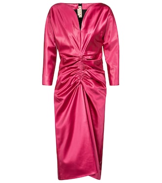 Robe midi en satin de coton mélangé | Marni