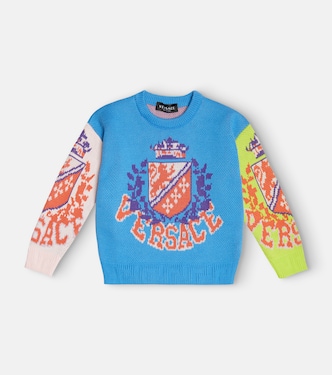 Pull en coton intarsia | Versace Kids