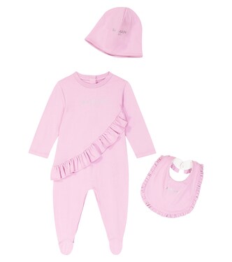 Baby Set aus Strampler, Mütze und Lätzchen | Balmain Kids