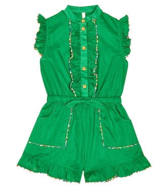 Junie frill-trimmed floral cotton playsuit | Zimmermann Kids