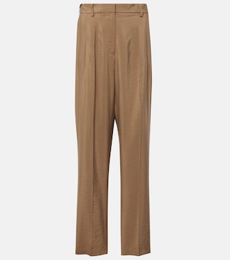 Pantalon droit en soie mélangée | Joseph