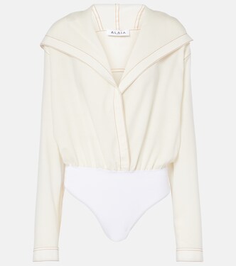Hooded wool-blend bodysuit | Alaïa