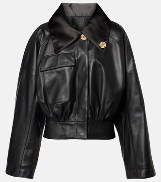 Cropped leather jacket | Givenchy