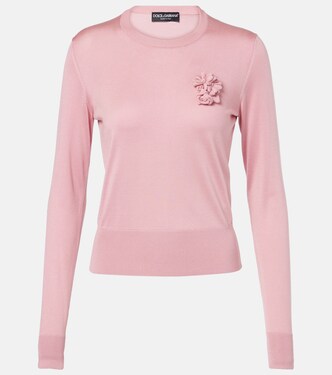 Floral-appliqué sweater | Dolce&Gabbana