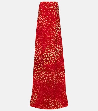 Printed strapless maxi dress | Dries Van Noten