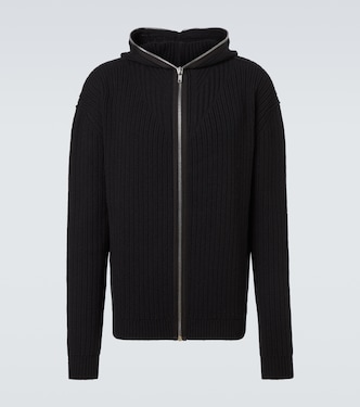 Ribbed-knit virgin wool zip-up sweater | Rick Owens