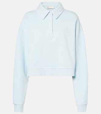 Cotton terry polo sweater | Tory Burch