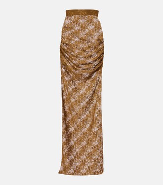 Floral sheer lace skirt | Alex Perry