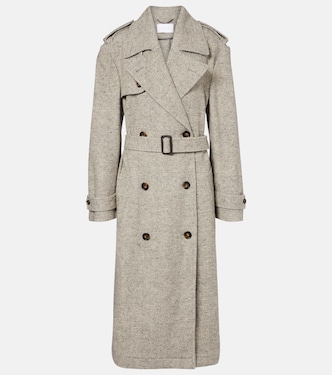 Herringbone wool and silk trench coat | Stella McCartney