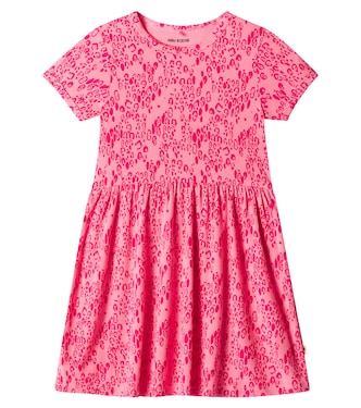 Leopard-print jersey dress | Mini Rodini