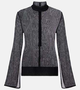 Cotton and silk turtleneck top | Toteme