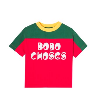Logo colorblocked cotton T-shirt | Bobo Choses