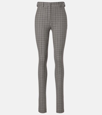 Pantalon skinny en laine mélangée à carreaux | Acne Studios